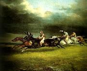 charles emile callande course de chevaux dite le derby d'epsom USA oil painting artist